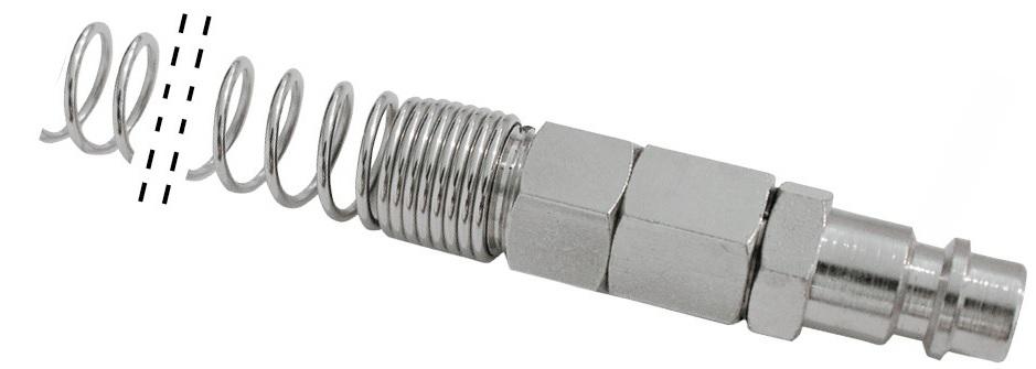 Spojka s ochrannou pružinou 10x8 mm