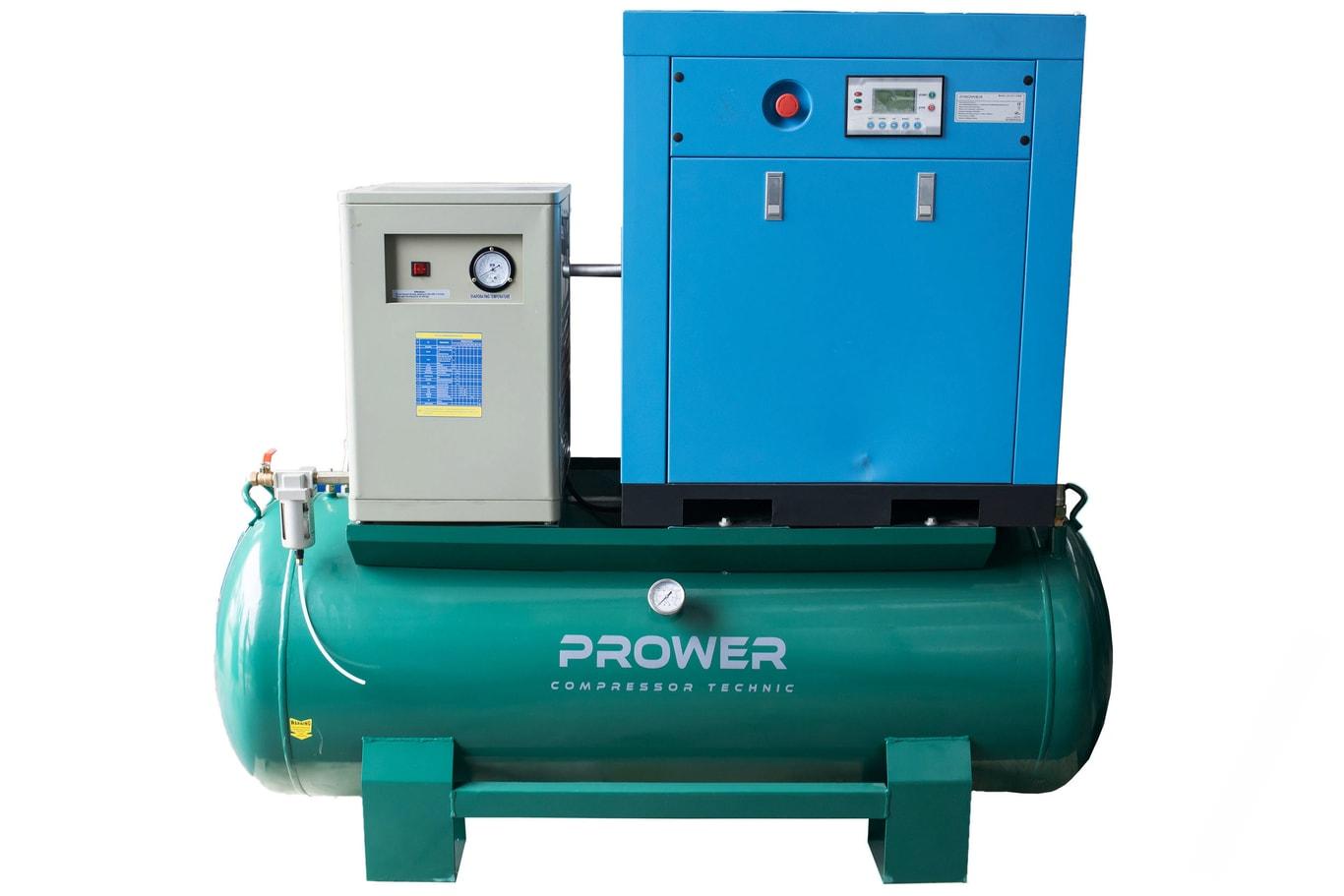PROWER Skrutkový kompresor 10BAR, 500l, 7,5 kW/10HP s frekv. meničom a sušičkou  PROWER Skrutkový kompresor 10BAR, 500l, 7,5 kW/10HP s frekv. meničom a sušičkou