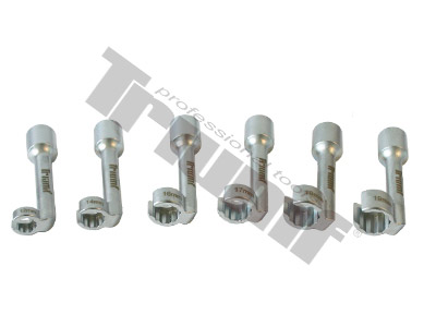 Sada 1/2" zahnutých prerezaných kľúčov 12 - 19 mm, 6 - dielna TRIUMF