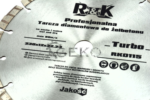 Diamantový kotúč na železobetón 230x12x22.23mm  RK0115