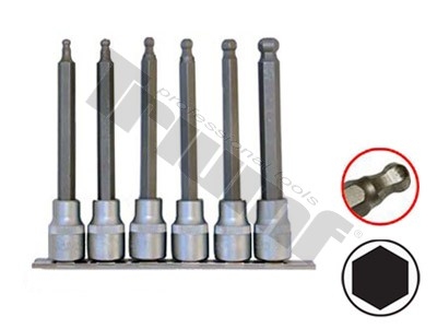 Hlavice 1/2" inbus 5-12mm zakončené guličkou 6ks null TRIUMF