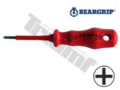 skrutkovač elektrikársky séria 716 PH0x60 mm izolovaný Beargrip xxx TRIUMF