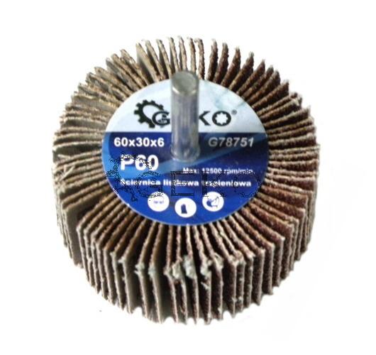 Brúsny lamelový kotúč so stopkou 60x30x6mm P60