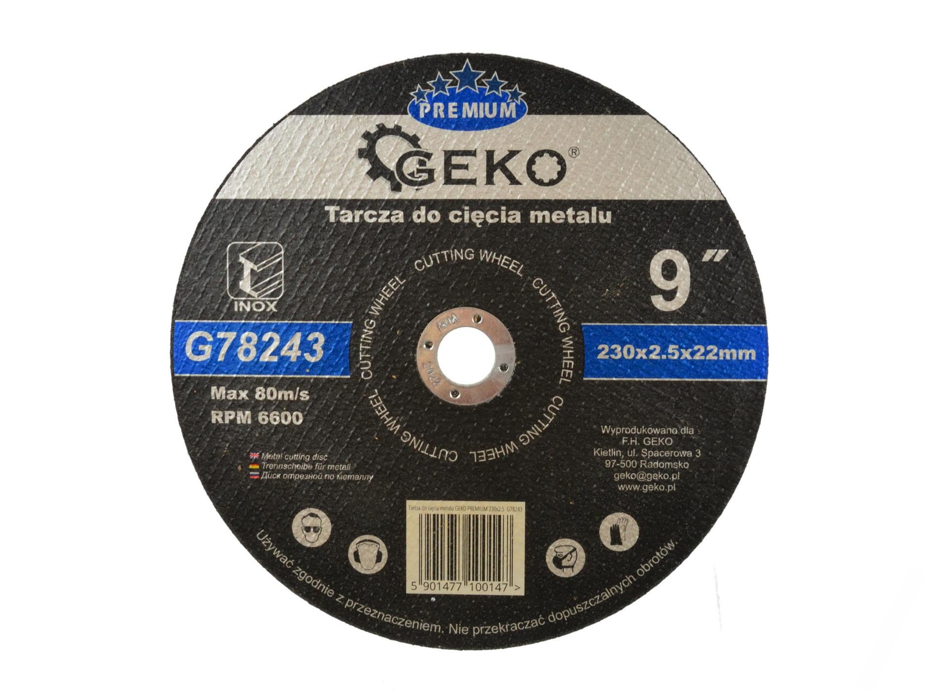 Rezný kotúč na kov GEKO PREMIUM 230x2.5