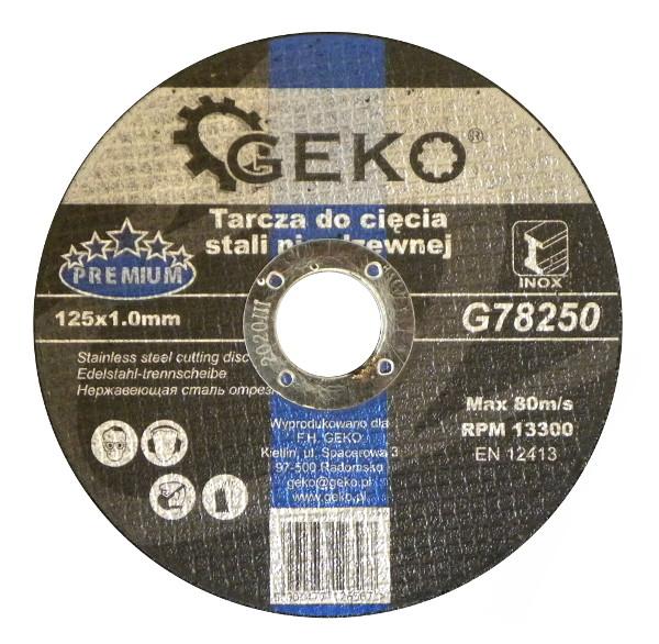 Kotúč pre rezanie nerezovej ocele GEKO PREMIUM 125x1.0