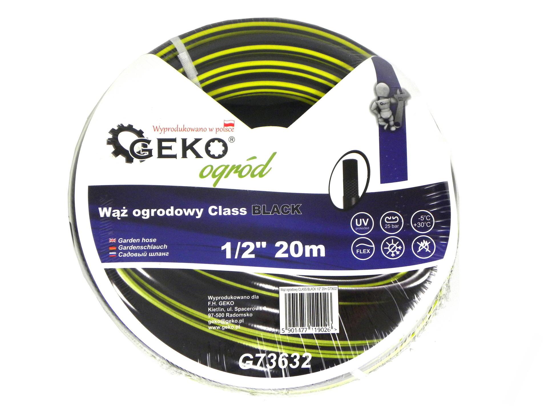 GEKO Záhradná hadica CLASS BLACK 1/2" 20m