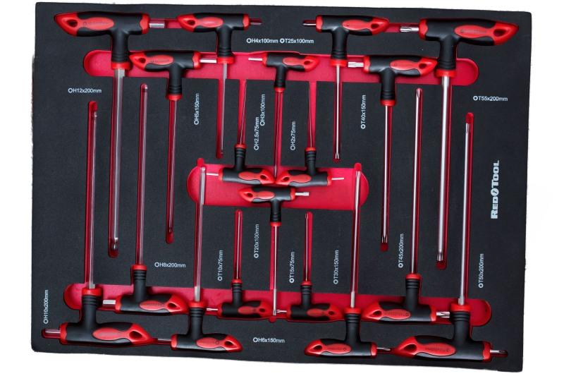 Vložka T skrutkovače 18ks REDTOOL
