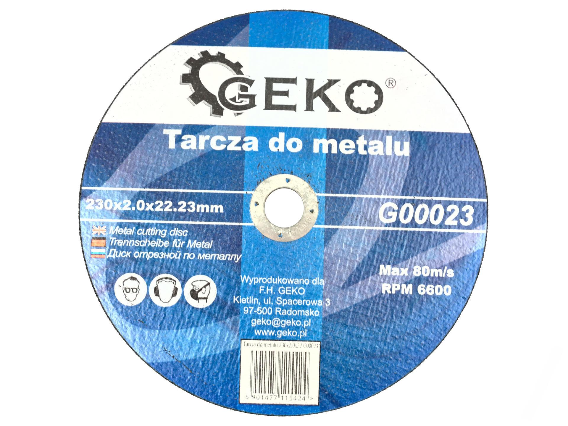Rezný kotúč na kov  230x2,0 GEKO