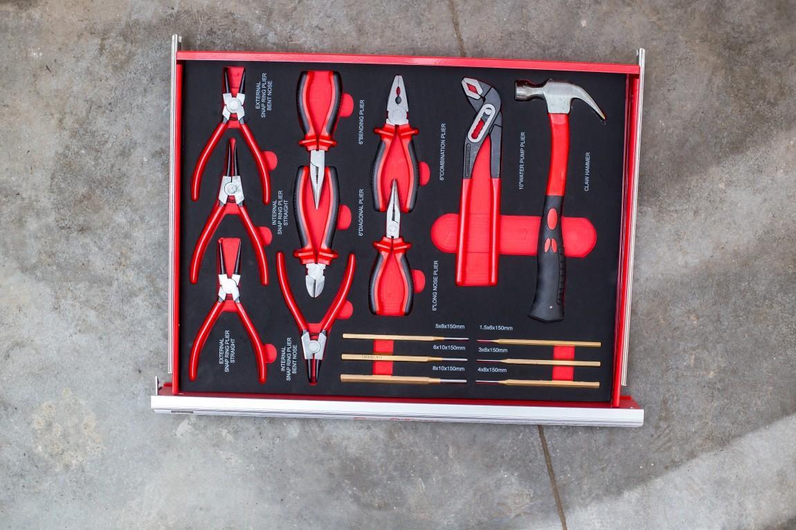 Vložka sada klieští a dlát s kladivom  REDTOOL