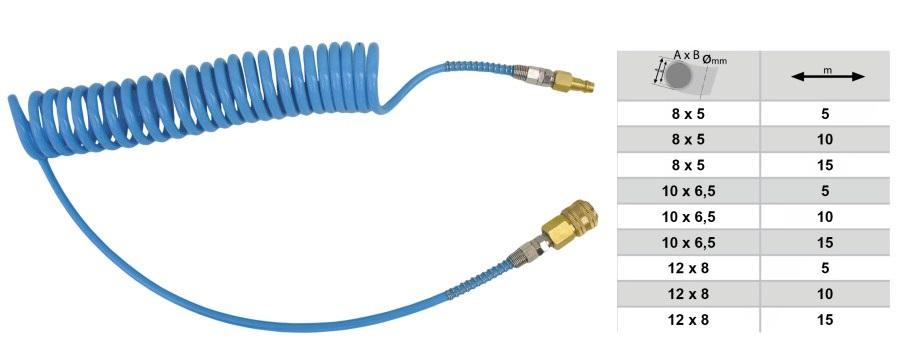 Hadica na vzduch PU 5m (6,5x10mm)  Adler Industrial