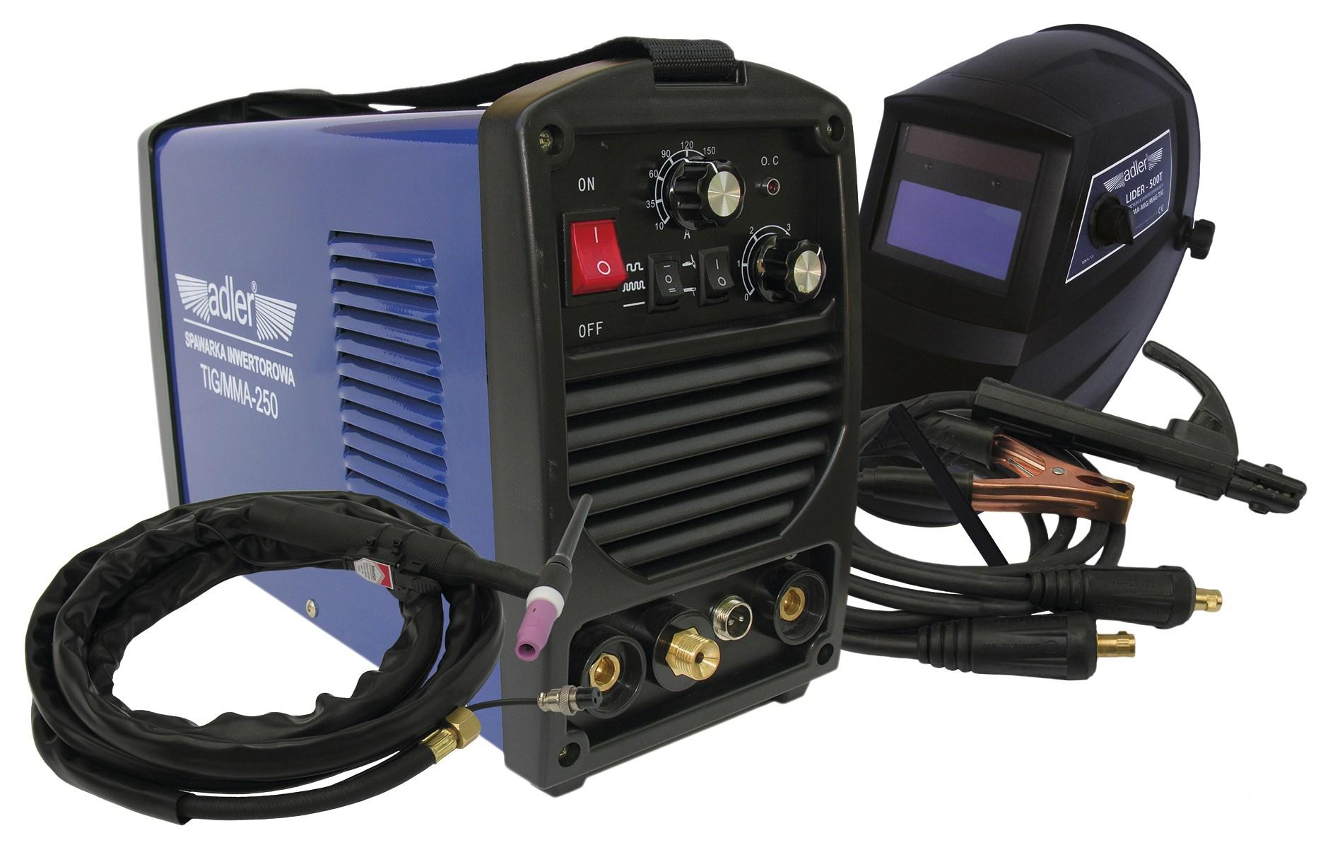 Adler Zváračka 250A TIG/MMA-250 + samostmievacia kukla LIDER-500T