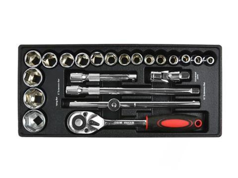 GEKO Vložka nástrčných kľúčov s račňou 1/2" 10-32mm CRV