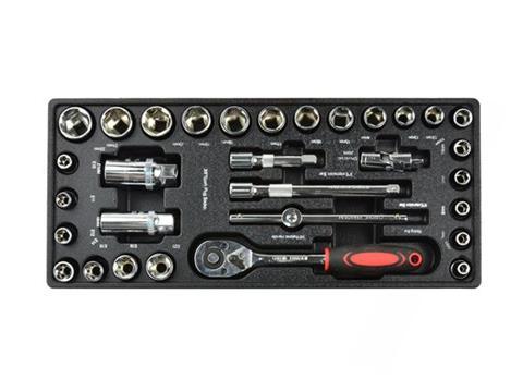 GEKO Vložka nástrčných kľúčov s račňou 3/8" 8-22mm CRV
