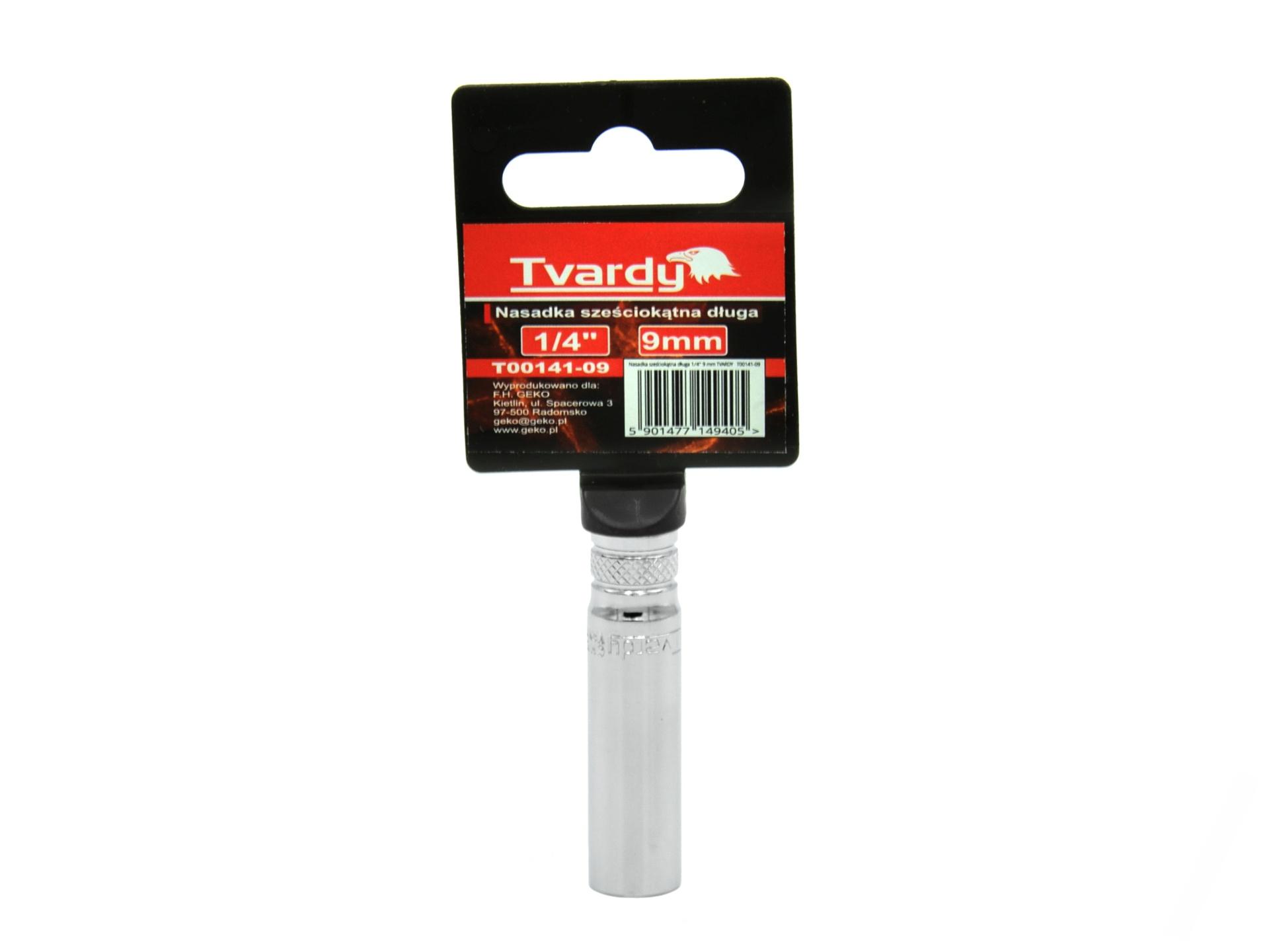 Nástrčná hlavica 6-hranná dlhá 1/4" CRV 9 mm 