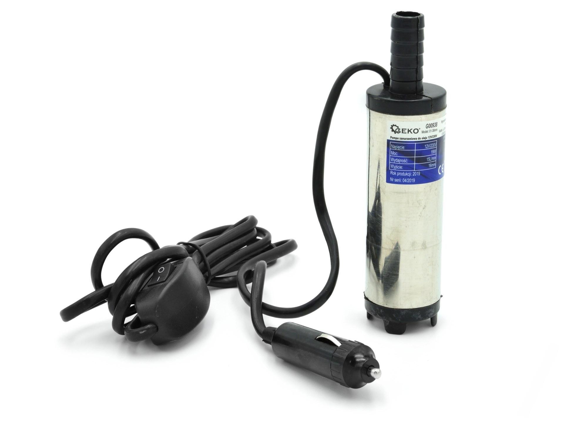 Ponorné čerpadlo na prečerpávanie oleja 12V/230V 38mm