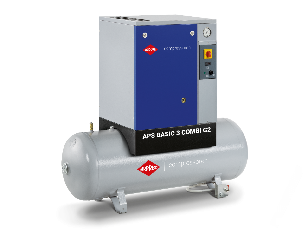 Skrutkový kompresor APS 3 Basic Combi G2 10 bar 3 hp 294 l / min 200 l AIRPRESS