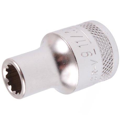 Nástrčná hlavica 1/2" 9mm 11/32" E11 CrV HONIDRIVER