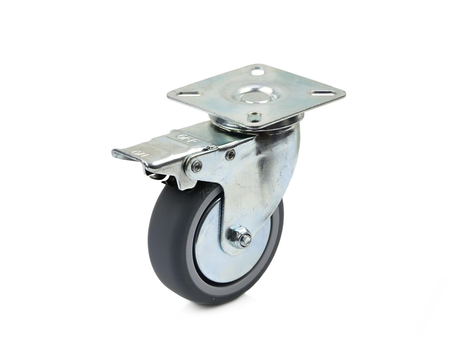 Otočné koliesko s brzdou 75 mm PP/TPR