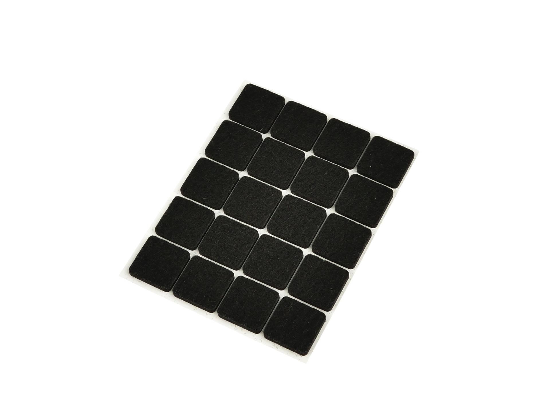 Sada plstených podložiek pod nábytok 20 ks. obdĺžnikové 20x20mm Geko