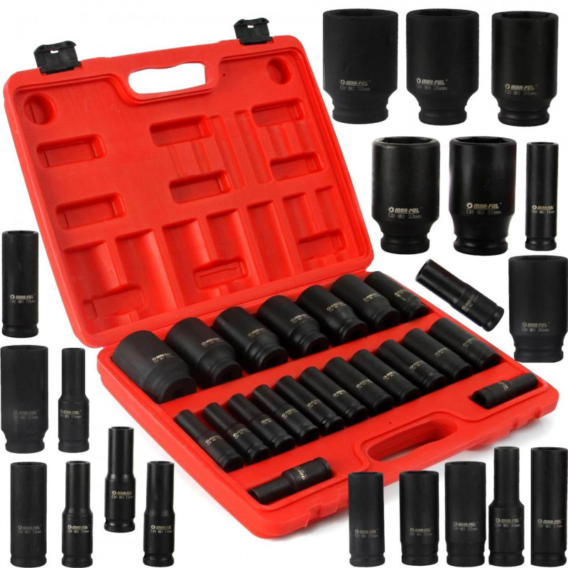 Sada nástrčných hlavíc šesťhranných 20 dielna 1/2" 10-38mm